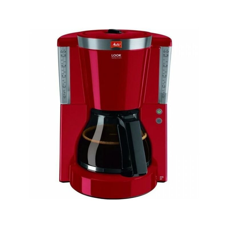 Machine a Cafe - Cafetiere Electrique filtre Melitta Look iv Selection - Rouge - 15 tasses - 1000W
