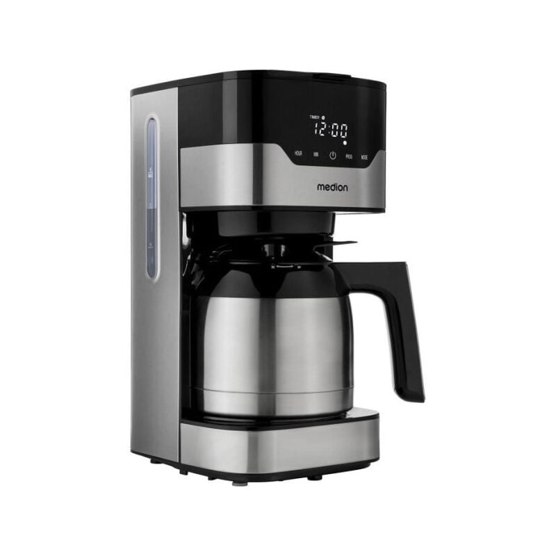 Machine a Cafe - Cafetiere Electrique filtre programmable avec carafe Medion md 18458 - isotherme - 900W - 1,2 l
