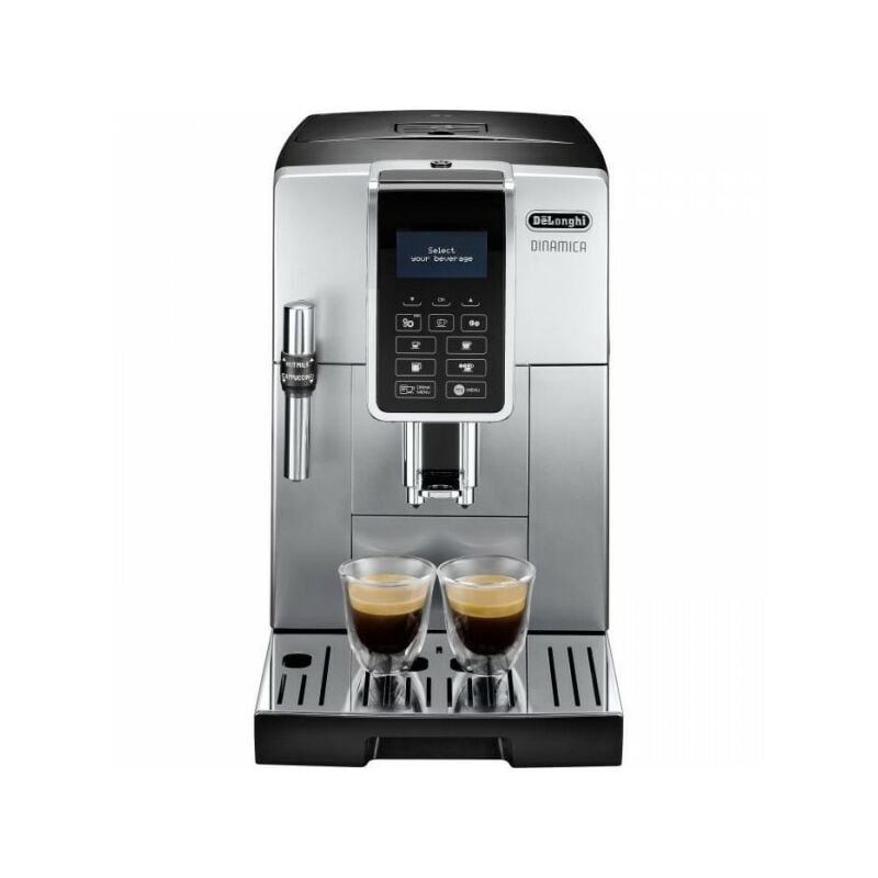 Machine a Cafe expresso automatique avec broyeur Delonghi dinamica ecam 350.35.SB - Ecran 4 recettes - Silver
