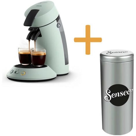 Machine a café dosette SENSEO ORIGINAL+ Philips CSA210/23, Booster d'arômes, Crema plus (mousse plus dense), 1 ou 2 tasses, M…
