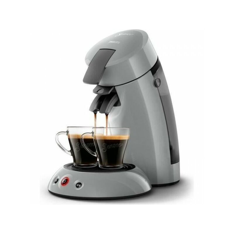 Machine a Cafe dosette SENSEO ORIGINAL Philips HD6553/71, Booster d'arômes, Crema Plus (mousse plus dense), 1 a 2 tasses, Gris