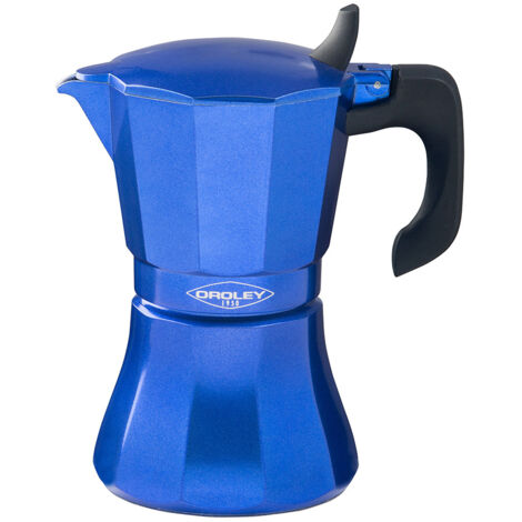 ''MACHINE À Café En Aluminium De 6 Tasses Modele: ''''PETRA'''' Oroley Couleur Bleu.''
