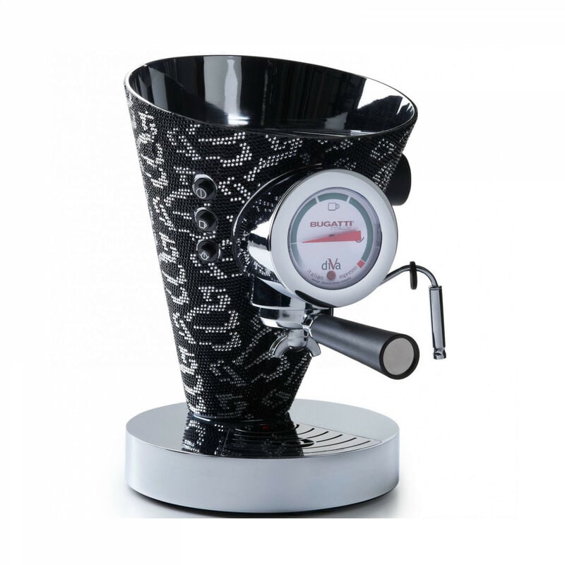Bugatti - Machine à café expresso Diva La Luce dei Cristalli couleur Noir