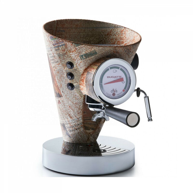 Machine à café expresso Diva Newspaper couleur papier Bugatti