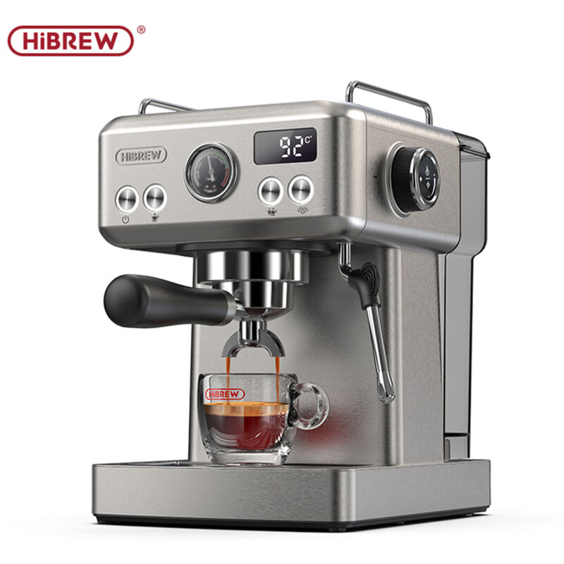 Machine à café expresso semi-automatique Hibrew H10A, 19 bars, cafetière froide/chaude (noire)