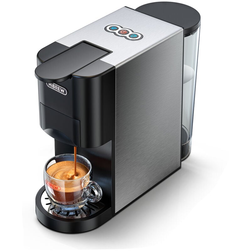 Machine à café multifonctionnelle 5-en-1 pour NES/pour DG/Café en poudre/ESE Pads (44 mm)/pour a modo mio,19Bar, 0.8L réservoir de stockage d'eau