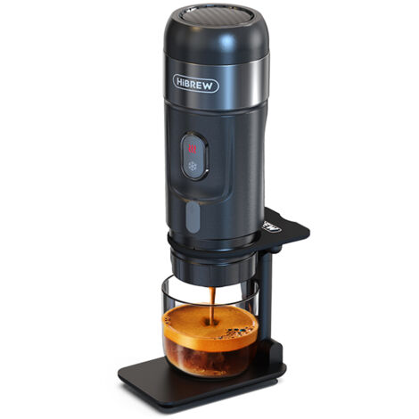 Machine à café portable pour voiture HiBREW H4A 80 W, cafetière expresso 3 en 1 – Noir