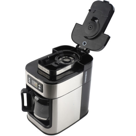 Machine à Café Programmable Timer 1050W Capacité 1L 2-8 Tasses Filtre - Grinder Et Brew Automatique Inclus Burr