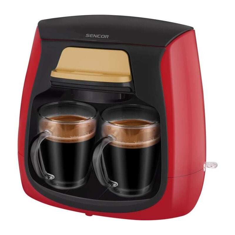 Machine a café Sencor sce 2101RD - 0,3 l - 500 w - 2 tasses incluses - Rouge