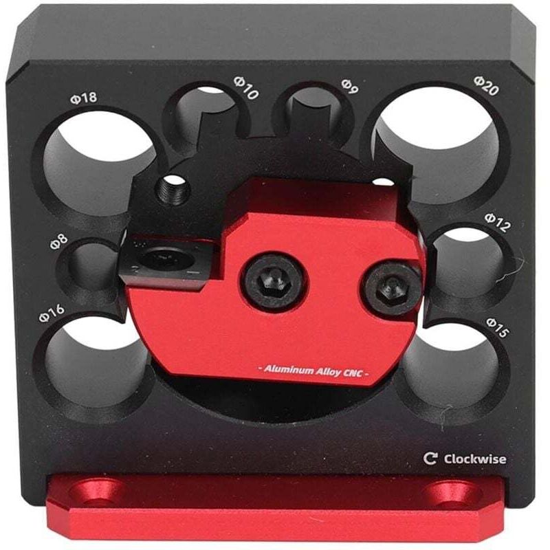 Image of Machine À Chevilles Réglable Alliage Aluminium 8 Trous Perceuse Fraisage Bois Outil Auxiliaire