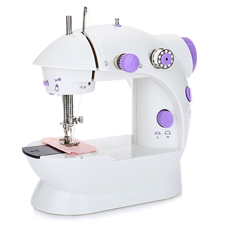 Machine à coudre 202A avec lumière électrique domestique petite blanche