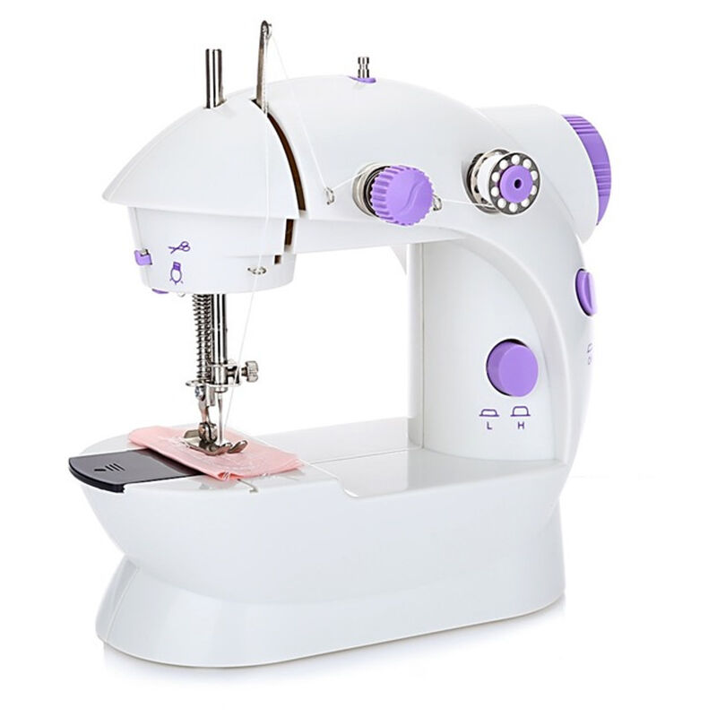 Machine à coudre 202A avec lumière électrique domestique petite blanche