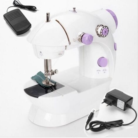 Machine à coudre de poche double vitesse double fil OFELI - Multifonction électrique - Blanc - 6W