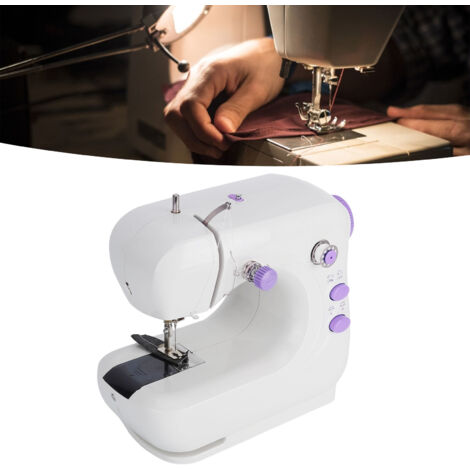 Machine à coudre électrique domestique 306A Mini pour travaux d'embroidery et DIY, livrée avec accessoires et pédale de contrôle.