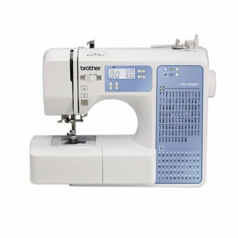 Machine à coudre électronique 100 points – Écran LCD – Enfile-aiguille automatique – Variateur de vitesse – Bras libre – Brother - FS100WT