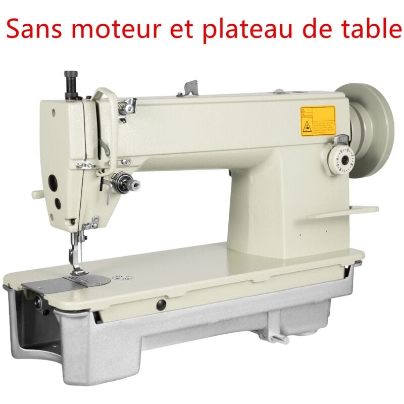 Machine à coudre industrielle - Pince à point réglable - Vitesse maximale : 3000 s.p.m - Matériau épais - Cuir - Machine à coudre Heavy Duty pour