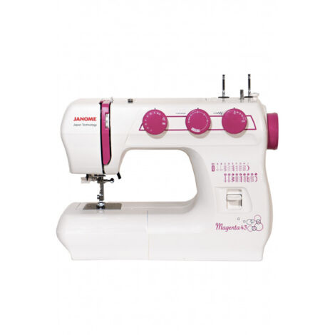 Machine à coudre - JANOME - MAGENTA 43 - 43 programmes - Enfilage automatique - Boutonnière 1 étape