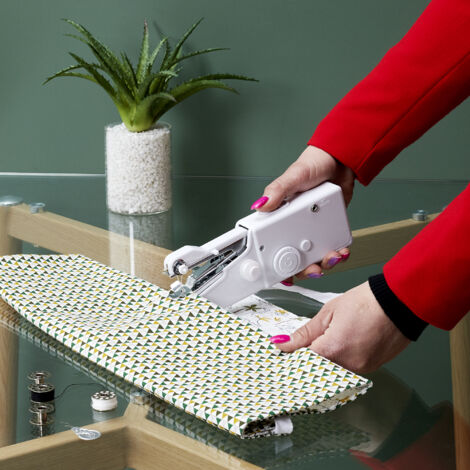 Machine à coudre portable 1 vitesse – Alimentation par piles – Léger et compact pour petits travaux de couture – Je Cherche Une Idee