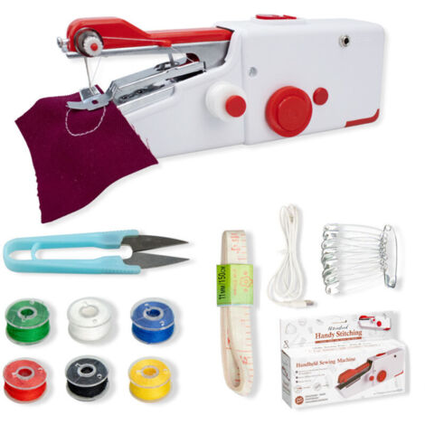 Machine à coudre portable électrique – 4 modes de couture – Légère et compacte – Pour tissus, vêtements, DIY à domicile
