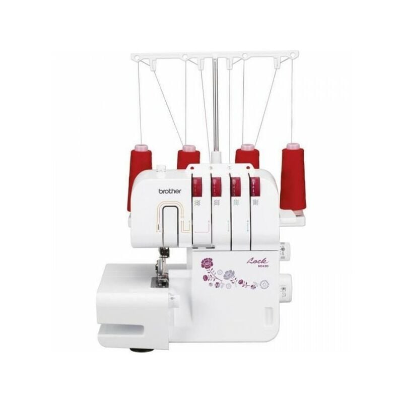 Machine a Coudre Surjeteuse Brother M343D - 2 aiguilles, bras libre, parcours d'enfilage simplifié, différentiel réglable