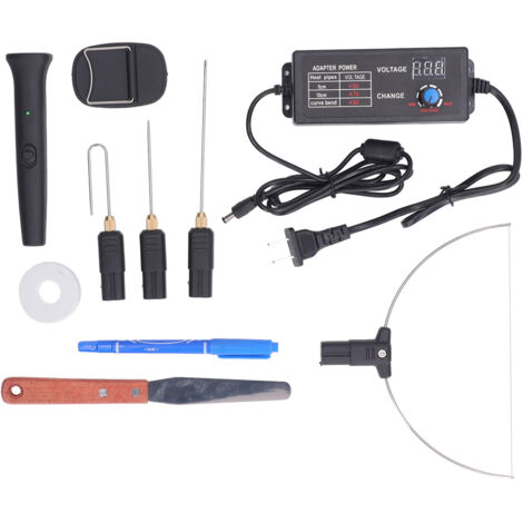 Machine à Découper la Mousse 4 en 1 avec Contrôleur de Tension, Kit de Découpe au Fil Chaud 27W AC 100‑240V Prise US