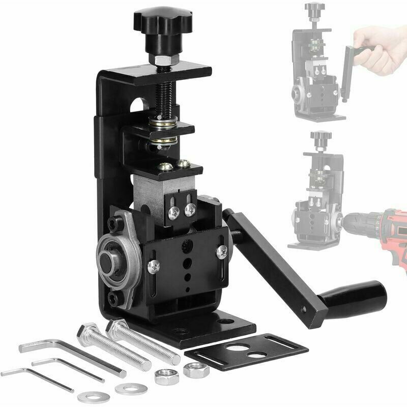 Machine à Dénuder les Câbles en Cuivre avec Manivelle et Adaptateur pour Perceuse Électrique, Convient pour les Fils de 1 à 30 mm.