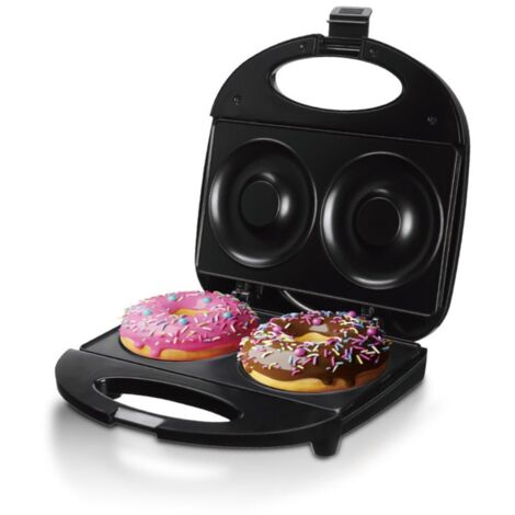 Machine à donuts, Appareil beignets, permet de cuire 2 beignets pour petit déjeuner, collations, desserts, thé de l\'après-midi