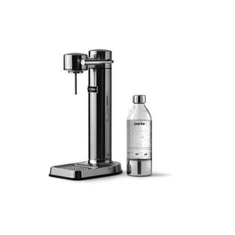 Machine à eau pétillante Aarke Carbonator 3 Argent avec une bouteille PET incluse
