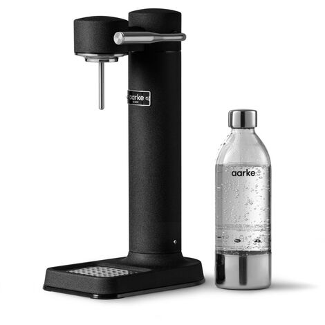 Machine à eau pétillante Carbonator 3 Edition – Design inox noir – Contrôle de l'effervescence – Système de verrouillage rapide – Aarke