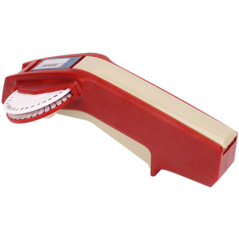 Machine à embosser manuelle pour étiquettes DIY, avec caractères et chiffres clairs, en ABS durable, couleur noire.