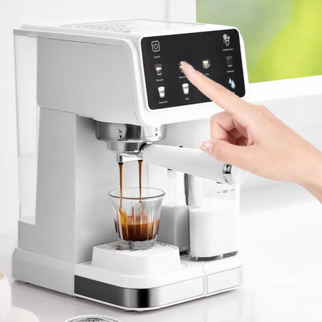 Machine à expresso italienne à pompe 220 V, mousseur à lait automatique domestique, 1,5 L, machine à café tout-en-un.