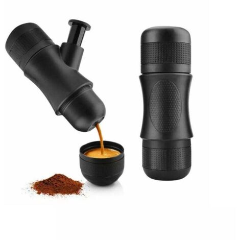 Machine à expresso portable, mini machine à café de voyage manuelle, cafetière de voyage extra petite, à commande manuelle, compatible avec le café moulu