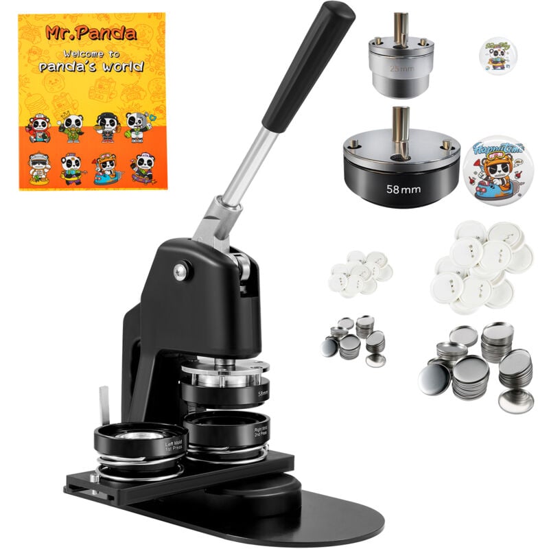 Machine à fabriquer des boutons Mophorn, kit de poinçonnage de badges de 1" et 2,25", machine à fabriquer des épingles à faire soi-même pour enfants,