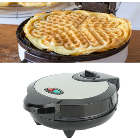 Machine à Gaufres Multifonction Antiadhésive avec Contrôle Température et Poignée Sécurisée - Plaque 20cm et Boîtier Inox - Conforme UE 220V