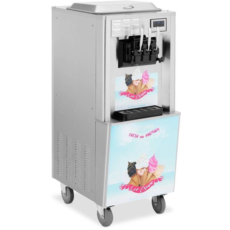 Royal Catering - Machine à glace italienne Machine à glace italienne pro 2140 w 33 l/h 3 saveurs