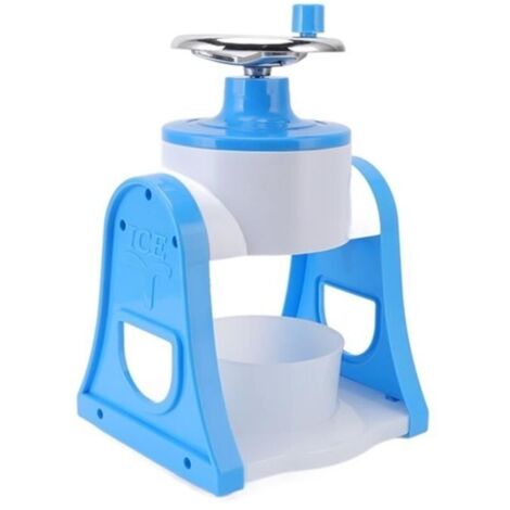 Machine à glace pilée Modèle à manivelle - Lames en acier inoxydable - Portable et facile à utiliser
