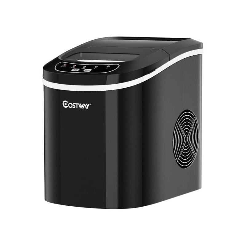 Machine à glaçons 12 kg de glace/24h réservoir 2,2litres avec 2 tailles de glace 9 glaçons par 6-13 min pour maison noir