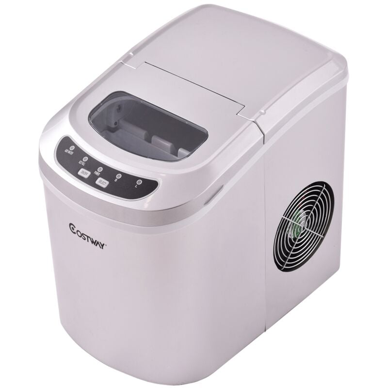 Maisonchic - Machine à Glaçons 12kg de Glace/24h Réservoir 2,2L avec 2 Tailles de Glace 9 Glaçons par 6-13 Min pour Maison Argent CW1206 design in