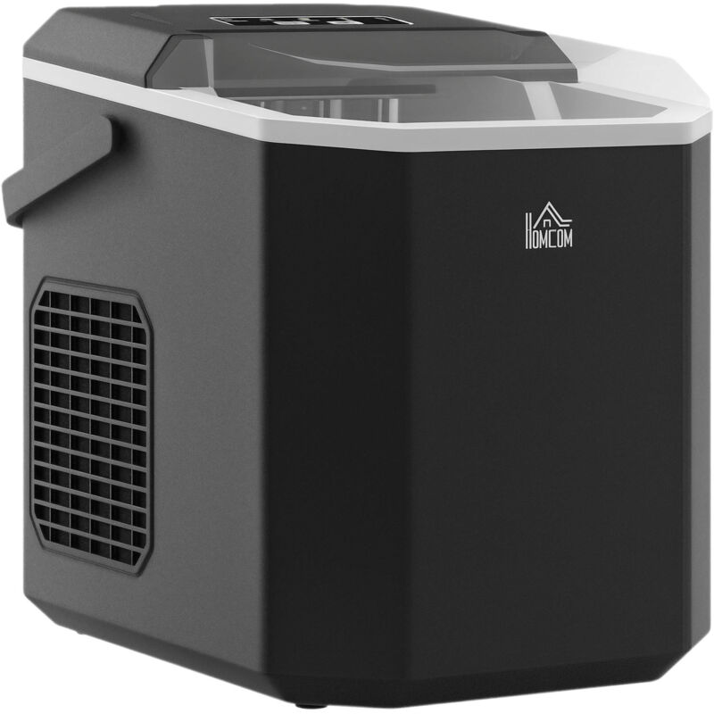 Machine à glaçons - 12Kg en 24H, 9 glaçons en 6-13 minutes - accessoires, nombreuses fonctions - noir
