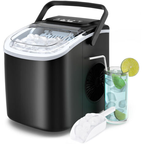 Machine à glaçons 1,3L – Production 12kg/jour – 9 glaçons épais en 6 minutes – Panneau tactile – Bac amovible