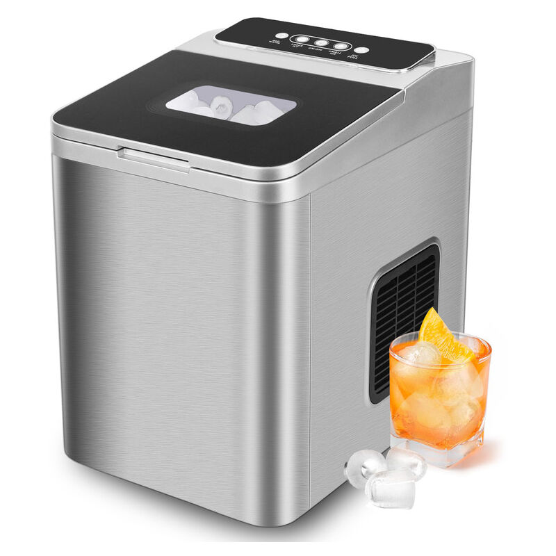 Machine à Glaçons 1.5L -Contrôle tactile, 12kg en 24h, 9 Glaçons épais Prêts en 6-10 Minutes, pour Maison, Bureau, Camping etc