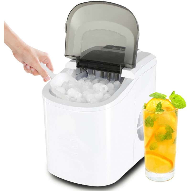 Magicfox – Machine à glaçons 2,2L – 12kg en 24h – 2 tailles de glaçons S et L – Silencieuse moins de 35 dB – Design compact pour maison et bureau