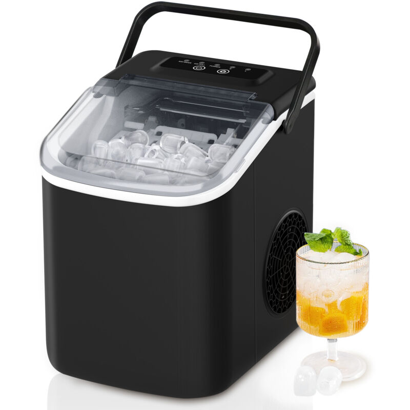 Machine à Glaçons de 1.1L Magicfox 12kg en 24h - avec Poignée Portable, Pelle à Glaçons - Fonction d'Auto-nettoyage pour Maison/Camping