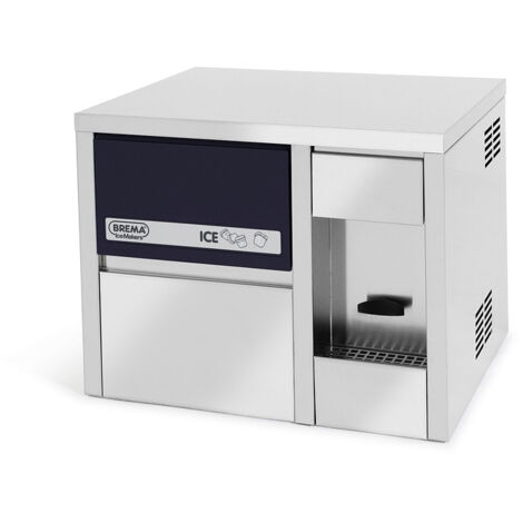 Machine à Glaçons Pleins 22 kg/24h Réserve-Bac 4kg avec Distributeur d'Eau Condenseur Eau - BREMA