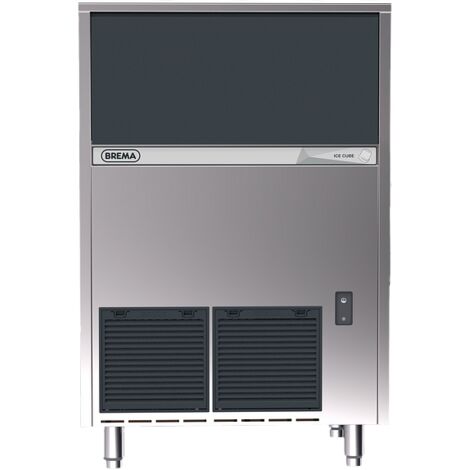 Machine à Glaçons Pleins 93 kg/24h Réserve-Bac 55kg Condenseur Air et Pompe de Vidange - BREMA