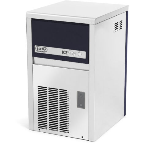Machine à Glaçons Pleins en Inox - 21 kg/24h - Réserve-Bac 4kg et Condenseur Air - BREMA
