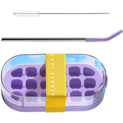 Machine à glaçons portable 18 sections en silicone – antiadhésif + brosse