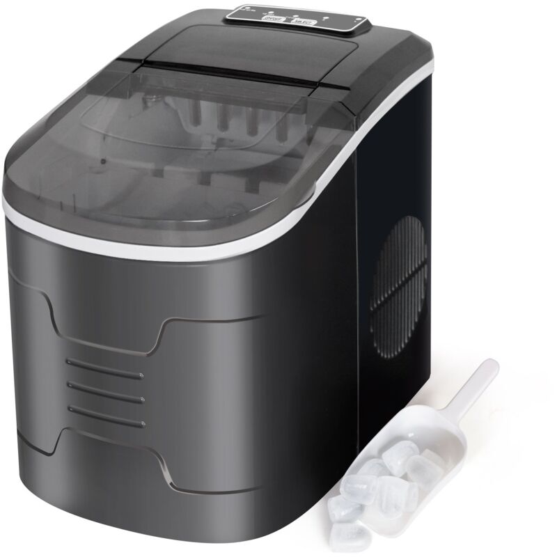 Machine à Glaçons pour la Maison, Capacité de 2,2L, 2 tailles de glaçons, 12kg en 24h, 9 Glaçons en 6-10 Minutes, Autonettoyant Machine à Glaçons,