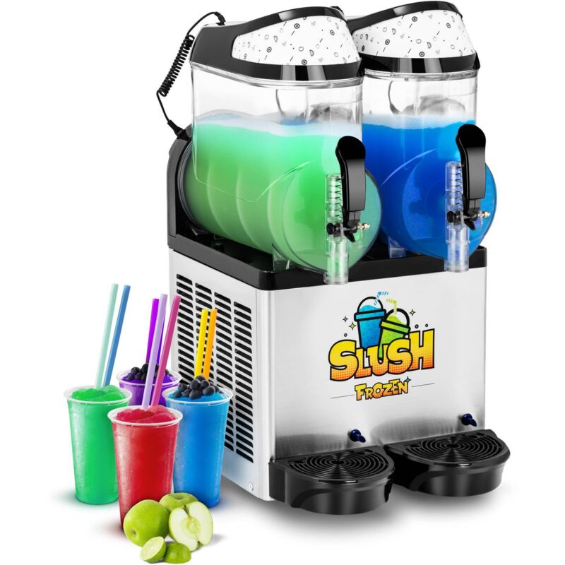Royal Catering - Machine à Granita 2 x 10 Litres Professionnelle Granité Slush Sorbet Sans bpa