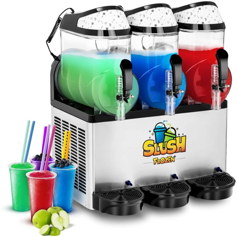 Royal Catering - Machine à Granita 3 x 10 Litres Professionnelle Granité Slush Sorbet Sans bpa